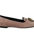 Dolce & Gabbana Elegant Pink Velvet Devotion Loafers