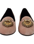 Dolce & Gabbana Elegant Pink Velvet Devotion Loafers
