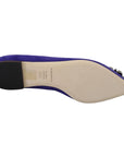 Dolce & Gabbana Embellished Crystal Purple Suede Flats