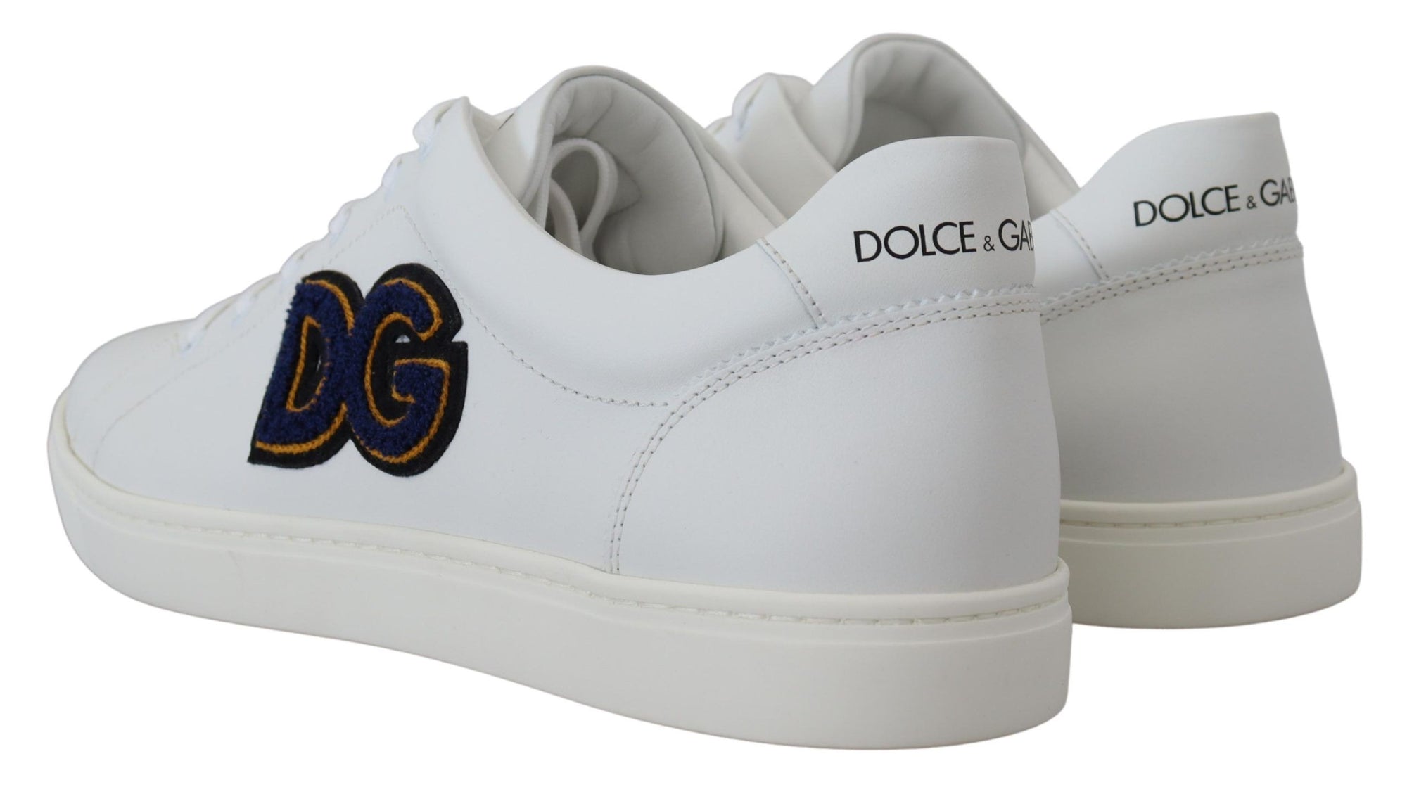 Dolce &amp; Gabbana Elegant White Leather Men&#39;s Sneakers