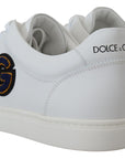 Dolce & Gabbana Elegant White Leather Men's Sneakers