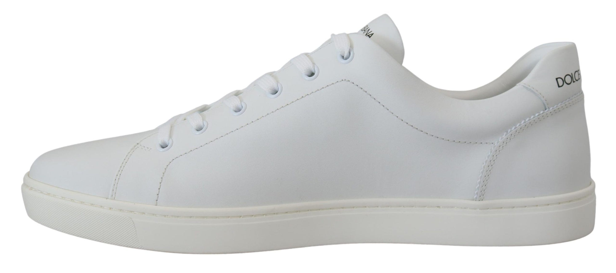 Dolce &amp; Gabbana Elegant White Leather Men&#39;s Sneakers