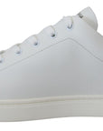 Dolce & Gabbana Elegant White Leather Men's Sneakers