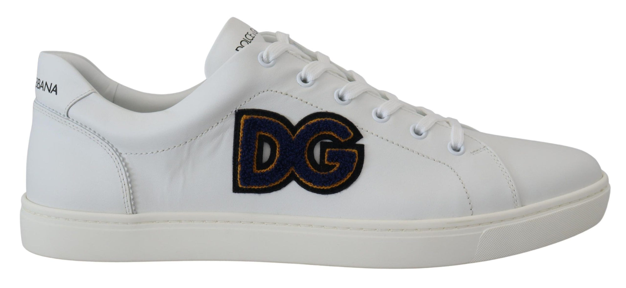 Dolce &amp; Gabbana Elegant White Leather Men&#39;s Sneakers