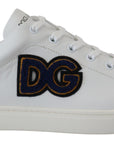 Dolce & Gabbana Elegant White Leather Men's Sneakers