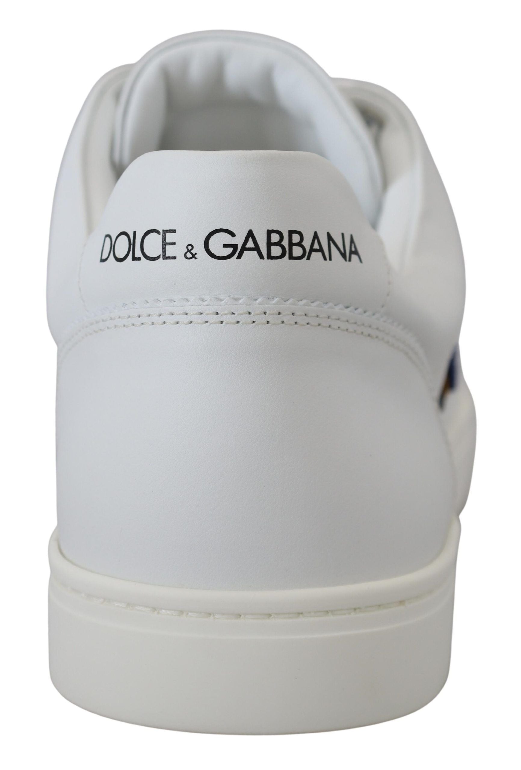 Dolce &amp; Gabbana Elegant White Leather Men&#39;s Sneakers