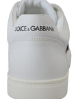 Dolce & Gabbana Elegant White Leather Men's Sneakers