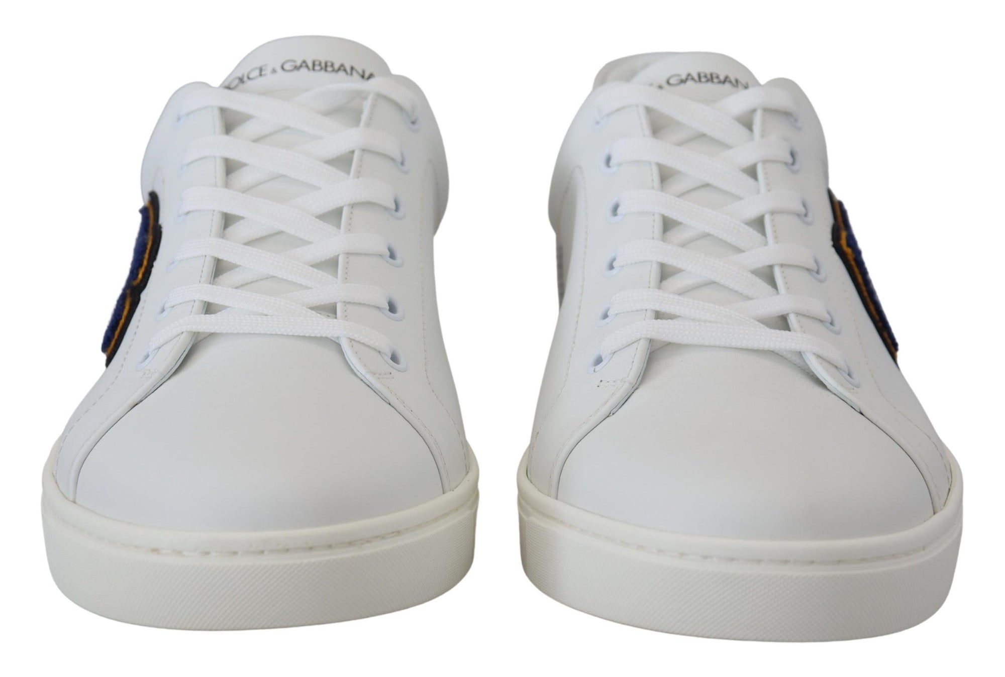 Dolce &amp; Gabbana Elegant White Leather Men&#39;s Sneakers
