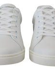 Dolce & Gabbana Elegant White Leather Men's Sneakers