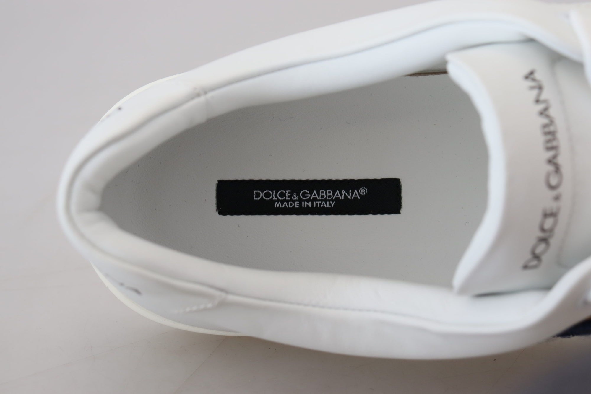 Dolce &amp; Gabbana Elegant White Leather Men&#39;s Sneakers