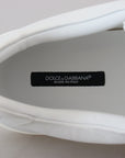 Dolce & Gabbana Elegant White Leather Men's Sneakers