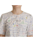 Dolce & Gabbana Algebra Print Round Neck Cotton Tee