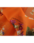 Dolce & Gabbana Elegant Floral Silk Blouse with Back Zipper