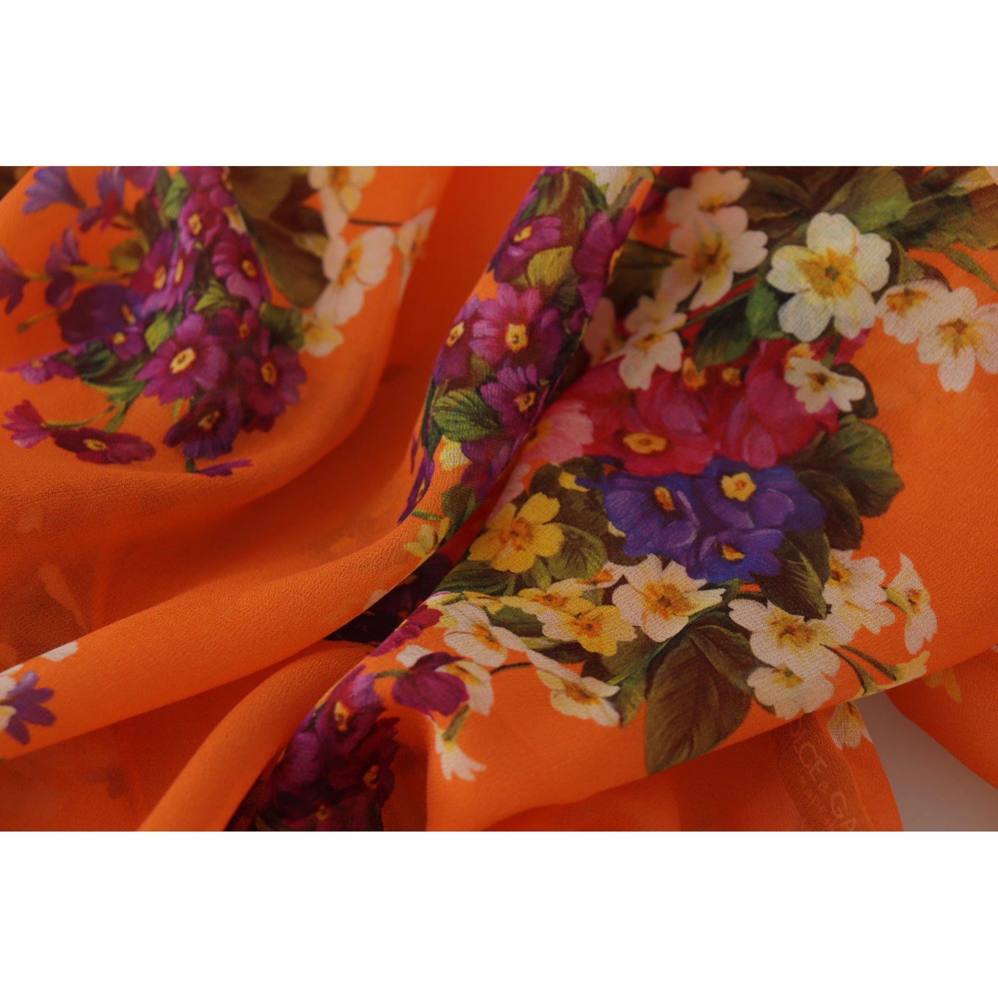 Dolce &amp; Gabbana Elegant Floral Silk Blouse with Back Zipper