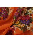 Dolce & Gabbana Elegant Floral Silk Blouse with Back Zipper