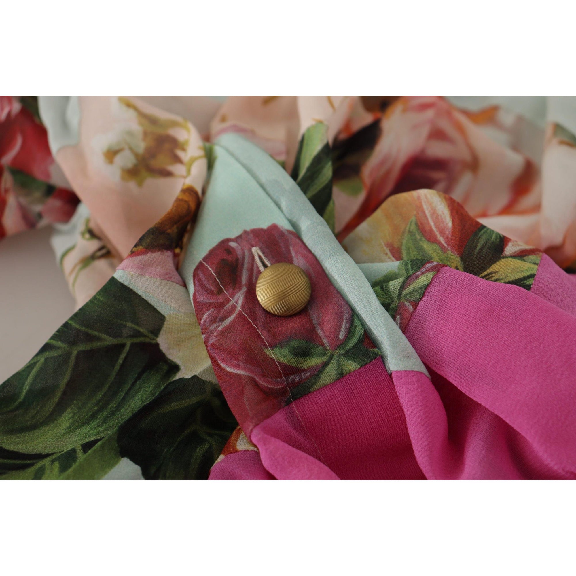 Dolce &amp; Gabbana Elegant Floral Patchwork Silk Blouse