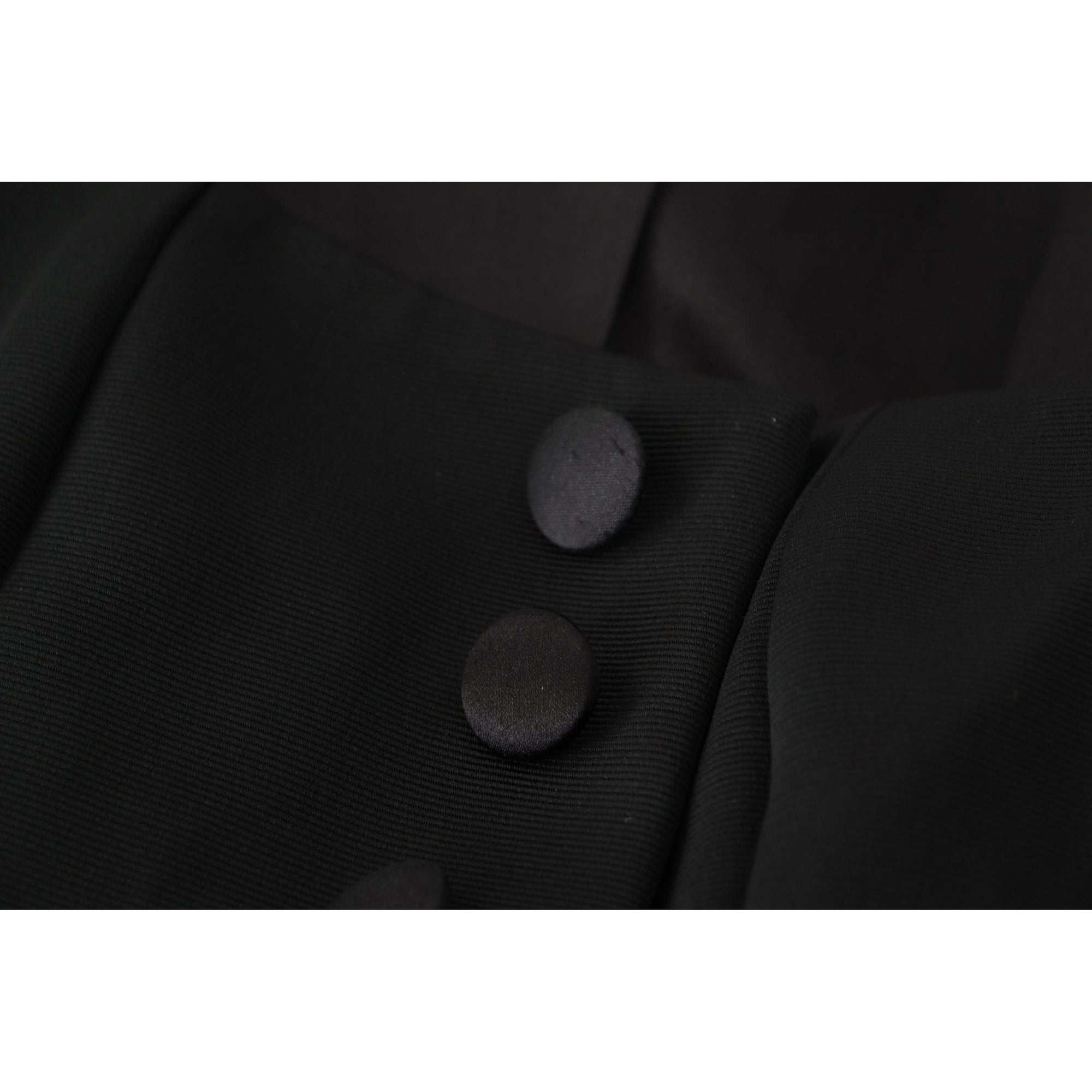 Dolce &amp; Gabbana Sleek Black Snap Jacket with Silk Lining