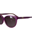 Dolce & Gabbana Chic Purple Acetate Round Sunglasses