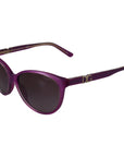 Dolce & Gabbana Chic Purple Acetate Round Sunglasses