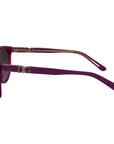 Dolce & Gabbana Chic Purple Acetate Round Sunglasses