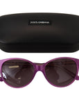 Dolce & Gabbana Chic Purple Acetate Round Sunglasses