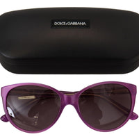 Dolce & Gabbana Chic Purple Acetate Round Sunglasses