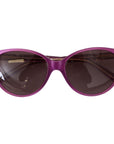 Dolce & Gabbana Chic Purple Acetate Round Sunglasses