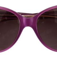 Dolce & Gabbana Chic Purple Acetate Round Sunglasses