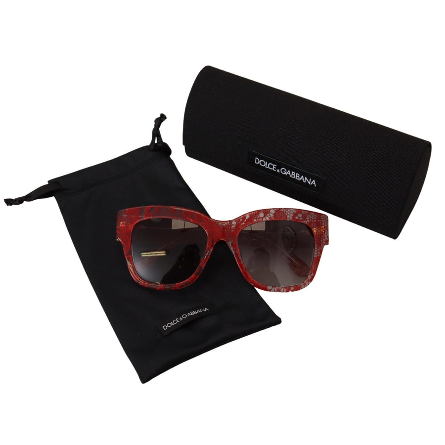 Dolce & Gabbana Sicilian Lace Accented Designer Sunglasses