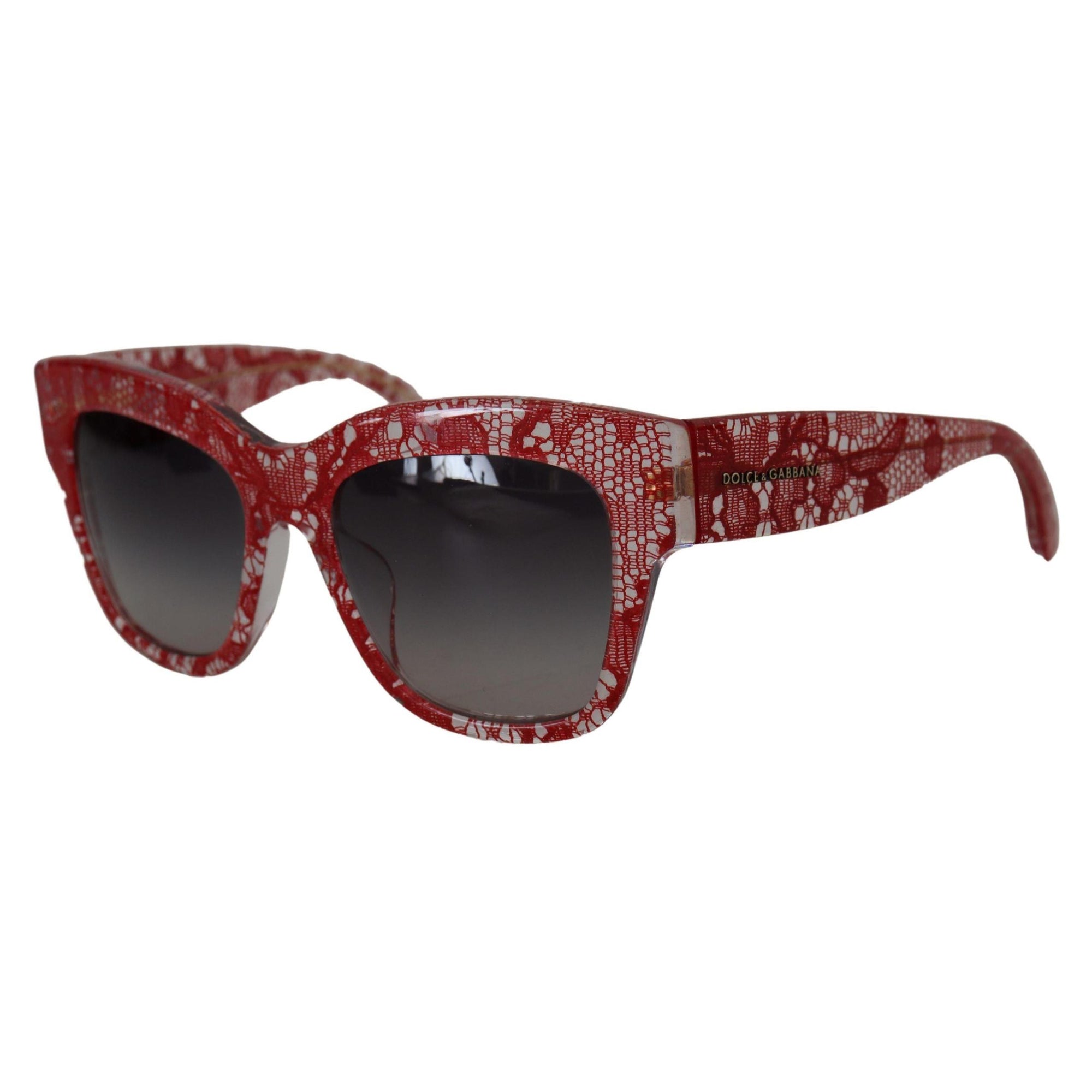 Dolce &amp; Gabbana Sicilian Lace Accented Designer Sunglasses