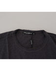 Dolce & Gabbana Elegant Gray Motive Crew Neck T-Shirt