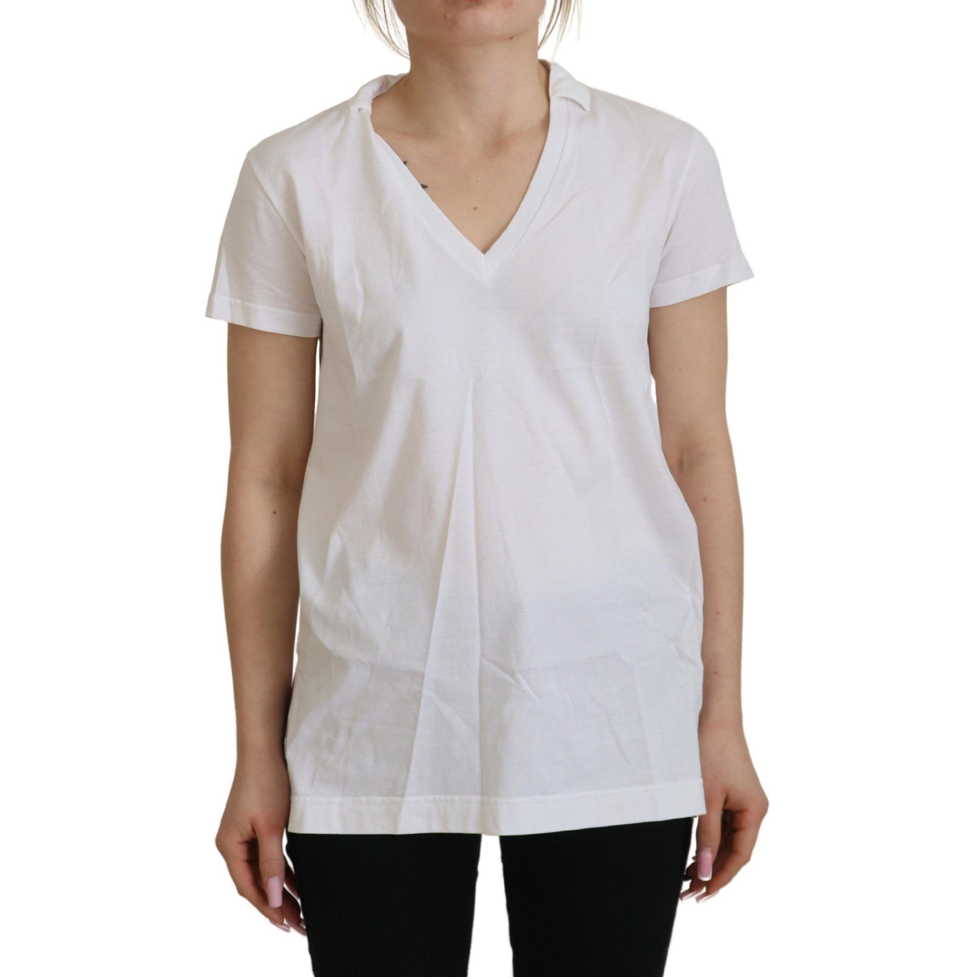 Dolce &amp; Gabbana Elegant White Cotton Top Tee