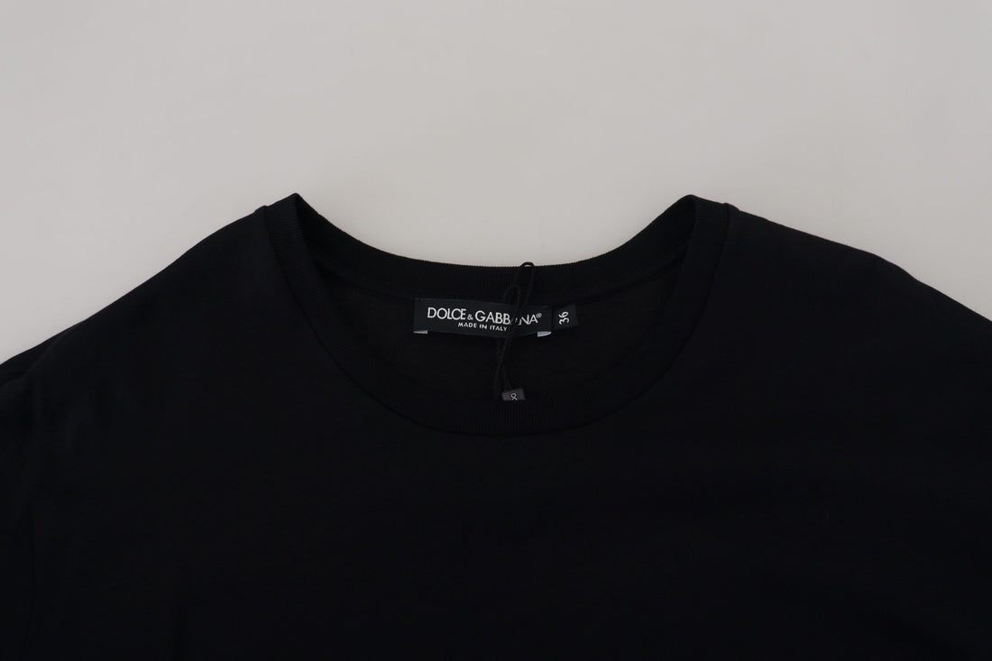 Dolce & Gabbana Elegant Black Cotton Short Sleeve Tee