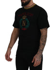 Dolce & Gabbana Iconic Black Cotton Crew Neck Tee