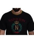 Dolce & Gabbana Iconic Black Cotton Crew Neck Tee