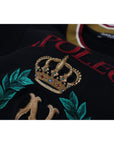 Dolce & Gabbana Iconic Black Cotton Crew Neck Tee