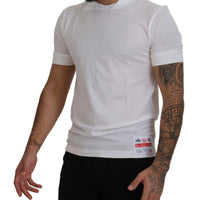 Dolce & Gabbana Elegant White Cotton Polo T-Shirt