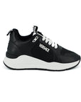 Versace Elegant Monochrome Leather Sneakers