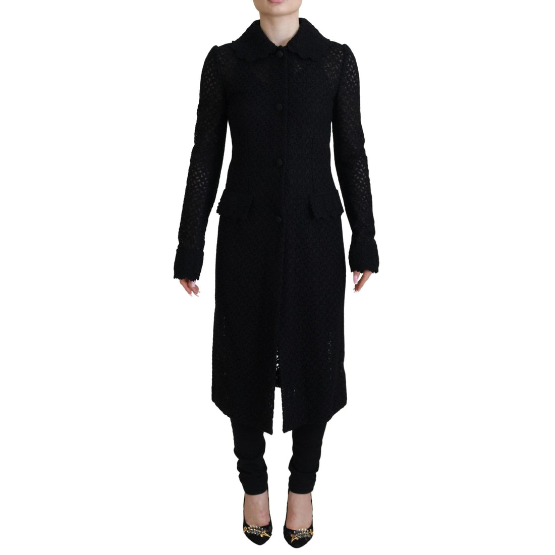 Dolce & Gabbana Classic Button Down Knitted Long Jacket
