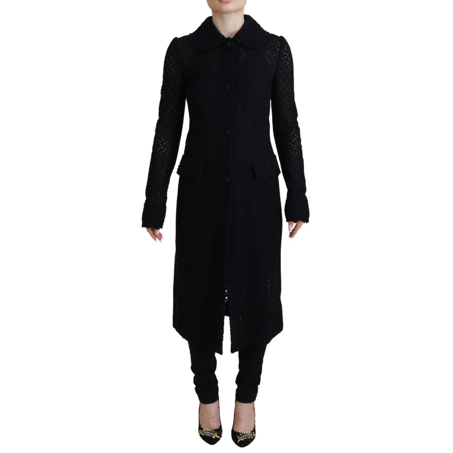 Dolce & Gabbana Classic Button Down Knitted Long Jacket