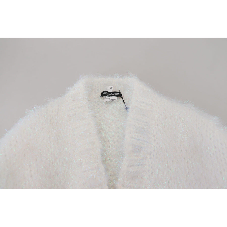 Dolce & Gabbana Elegant White Long Sleeve Cardigan Jacket
