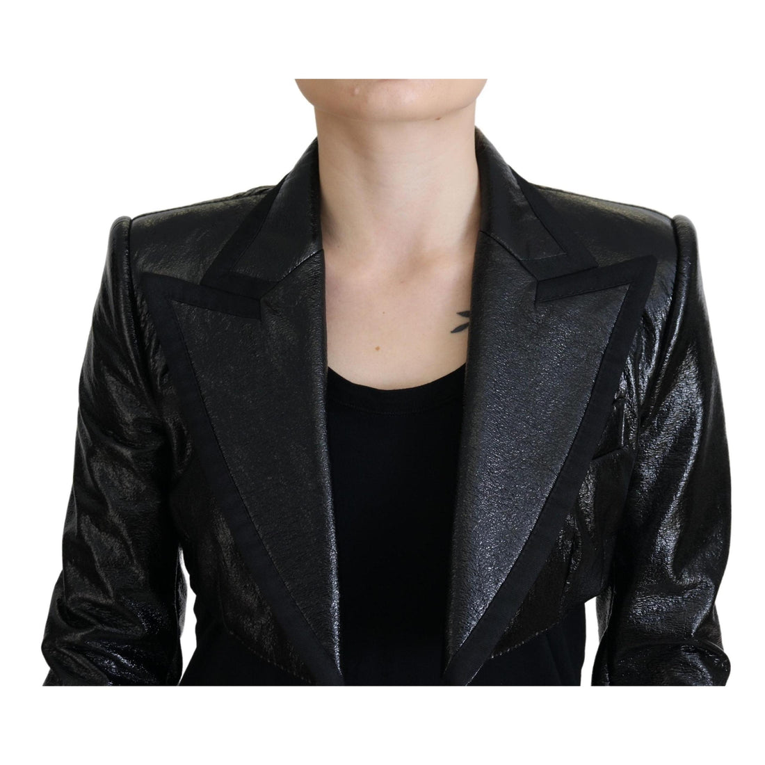 Dolce & Gabbana Elegant Cropped Black Designer Jacket
