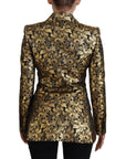 Dolce & Gabbana Elegant Black and Gold Floral Jacket