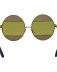 Dolce & Gabbana Crystal Embellished Gold Oval Sunglasses