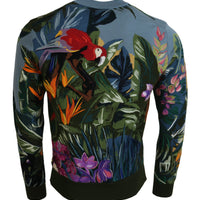 Dolce & Gabbana Jungle Embroidered Wool-Silk Sweater