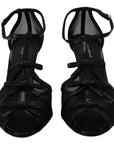 Dolce & Gabbana Elegant Black Stiletto Heeled Sandals
