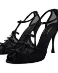 Dolce & Gabbana Elegant Black Stiletto Heeled Sandals