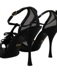 Dolce & Gabbana Elegant Black Stiletto Heeled Sandals