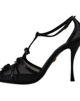 Dolce & Gabbana Elegant Black Stiletto Heeled Sandals
