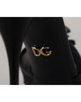 Dolce & Gabbana Elegant Black Stiletto Heeled Sandals